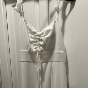 Lulu’s White Ruffle Maxi Dress